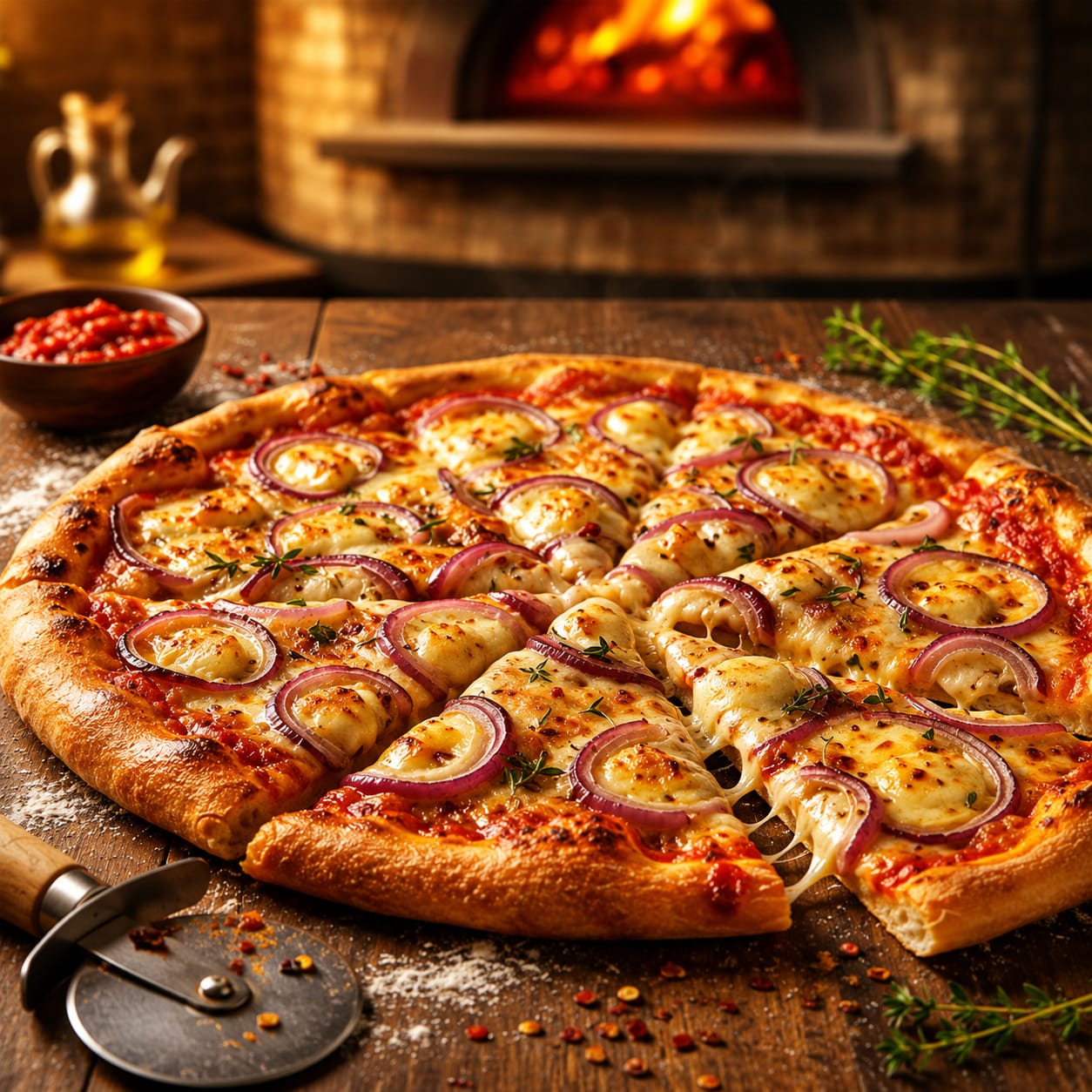 Loaded Cheese Onion Pizza [8 inches]