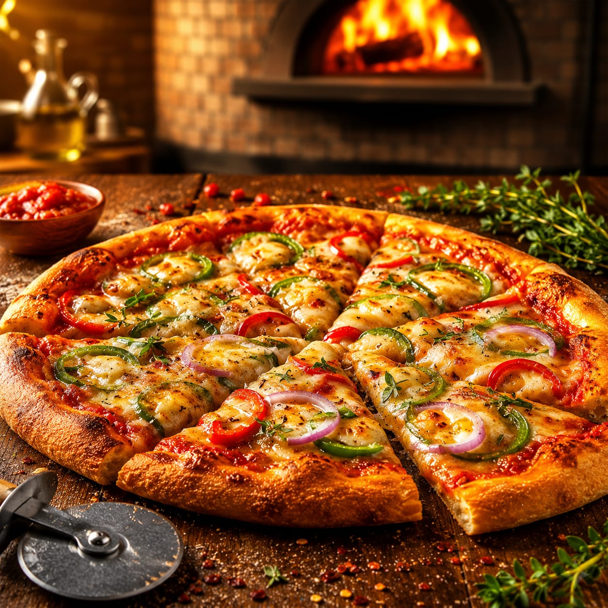 Loaded Cheese Onion and Capsicum Pizza [8 inches]